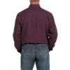 Cinch® Men's Geo Print Purple & White Button Down Shirt MTW1105351 -RodeoGearShop MTW1105351 1