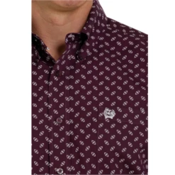 Cinch® Men's Geo Print Purple & White Button Down Shirt MTW1105351 7 Cinch® Men's Geo Print Purple & White Button Down Shirt MTW1105351 -RodeoGearShop MTW1105351 2