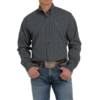 Cinch® Men's Navy Geo Print Plain Weave Button Down Shirt MTW1105366 -RodeoGearShop MTW1105366