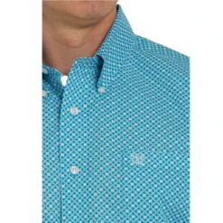 Cinch® Men's Blue Geometric Print Button Down Shirt MTW1105372 -RodeoGearShop MTW1105372 2