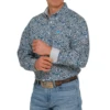 Cinch® Men's Navy & White Paisley Pattern Button Down Shirt MTW1105401 -RodeoGearShop MTW1105401