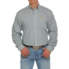 Cinch® Men's Stretch Plain Weave White Button Down Shirt MTW1105409 -RodeoGearShop MTW1105409