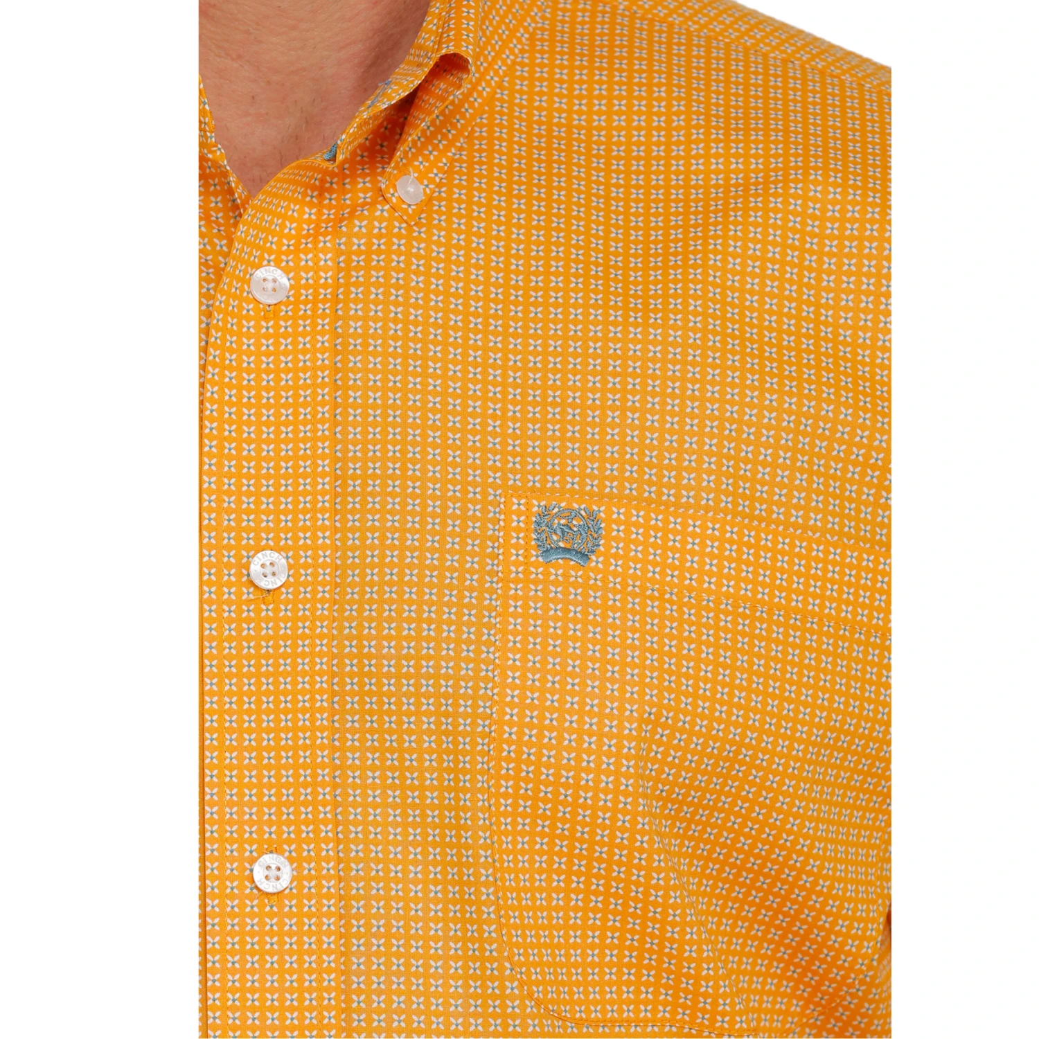 Cinch® Men's Stretch Orange Button Down Shirt MTW1105419 4 Cinch® Men's Stretch Orange Button Down Shirt MTW1105419 - Image 2