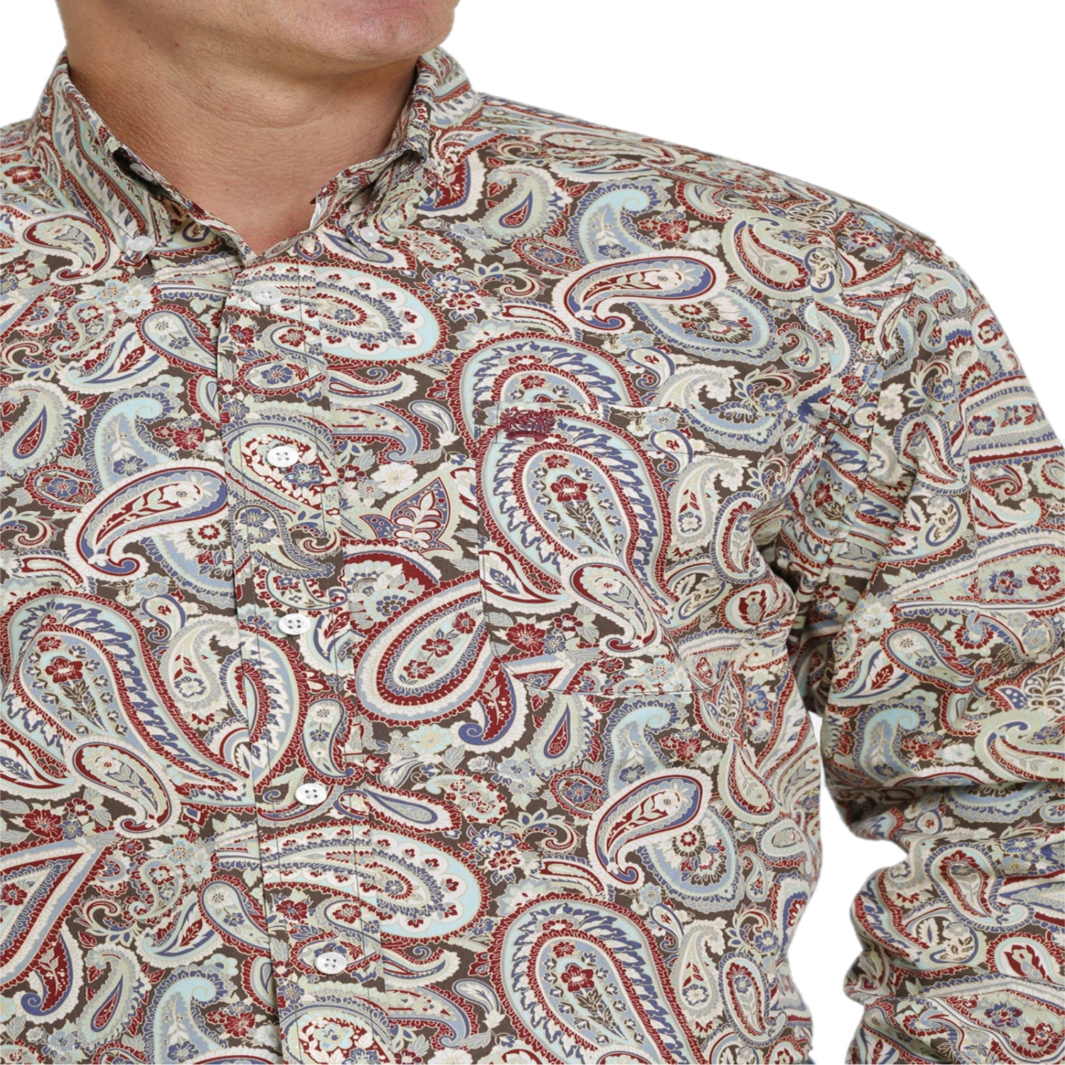Cinch® Men's Multicolored Paisley Printed Button Down Shirt MTW1105426 4 Cinch® Men's Multicolored Paisley Printed Button Down Shirt MTW1105426 - Image 2