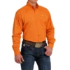 Cinch® Men's Zig Zag Print Orange Button Down Shirt MTW1105475 -RodeoGearShop MTW1105475 1