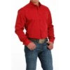 Cinch® Men's Classic Fit Pinstripe Red Button Down Shirt MTW1105526 -RodeoGearShop MTW1105526 2