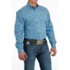 Cinch® Men's Geometric Blue Button Down Shirt MTW1105539 -RodeoGearShop MTW1105539 1