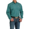 Cinch® Men's Teal Floral Geometric Button Down Shirt MTW1105558 -RodeoGearShop MTW1105558b