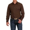 Cinch® Men's Weave Patterned Brown Snap Button Shirt MTW1301061 -RodeoGearShop MTW1301061