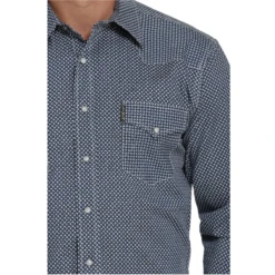 Cinch® Men's Blue Geometric Button Down Shirt MTW1303061 -RodeoGearShop MTW1303061 2