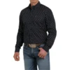 Cinch® Men's Navy Printed Long Sleeve Button Down Shirt MTW1347045 -RodeoGearShop MTW1347045