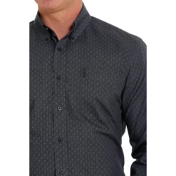 Cinch® Men's Geometric Navy Button Down Shirt MTW1347065 -RodeoGearShop MTW1347065 2