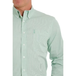 Cinch® Men's Striped Green Button Down Shirt MTW1347071 7 Cinch® Men's Striped Green Button Down Shirt MTW1347071 -RodeoGearShop MTW1347071 2
