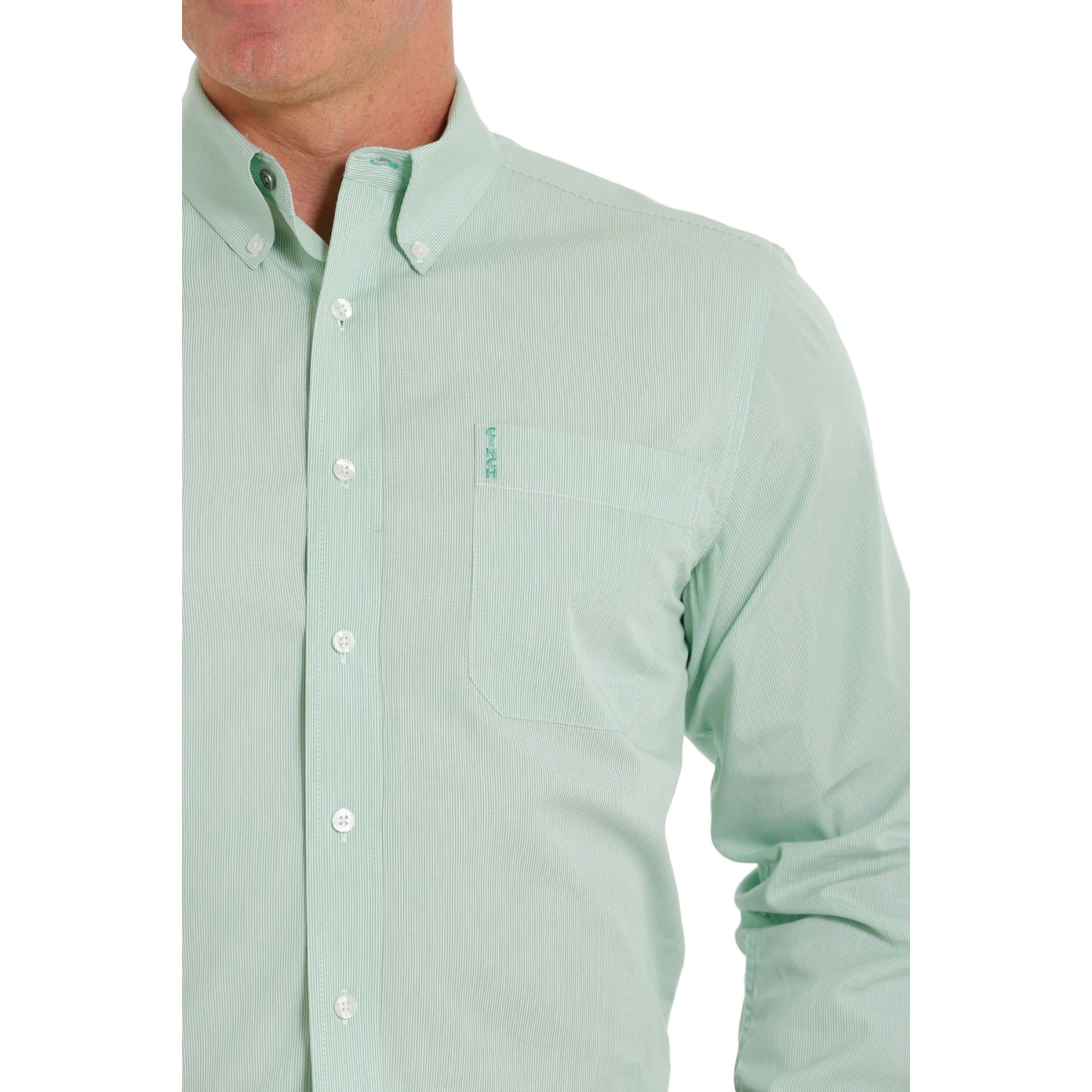 Cinch® Men's Striped Green Button Down Shirt MTW1347071 5 Cinch® Men's Striped Green Button Down Shirt MTW1347071 - Image 3