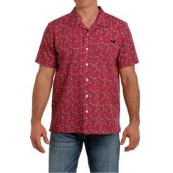 Cinch® Men's Camp Pink Pineapple Print Button Down Shirt MTW1401004 -RodeoGearShop MTW1401004 2