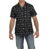 Cinch® Men's Black Western Graphic Print Button Down Shirt MTW1401012 -RodeoGearShop MTW1401012a