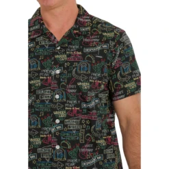 Cinch® Men's Western Saloon Black Button Down Shirt MTW1401025 -RodeoGearShop MTW1401025 2 4e1bd9c2 f201 4f30 9b43 00a9322fbbd4