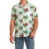 Cinch® Men's Tropical Graphic Mint Green Button Down Shirt MTW1401028 -RodeoGearShop MTW1401028 2
