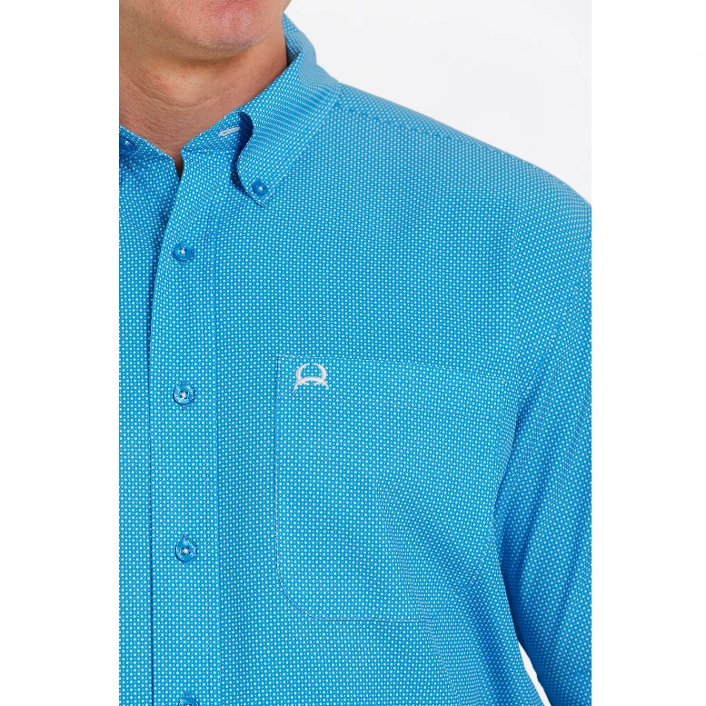 Cinch® Men's Arena Flex Dotted Blue Button Down Shirt MTW1704121 4 Cinch® Men's Arena Flex Dotted Blue Button Down Shirt MTW1704121 - Image 2