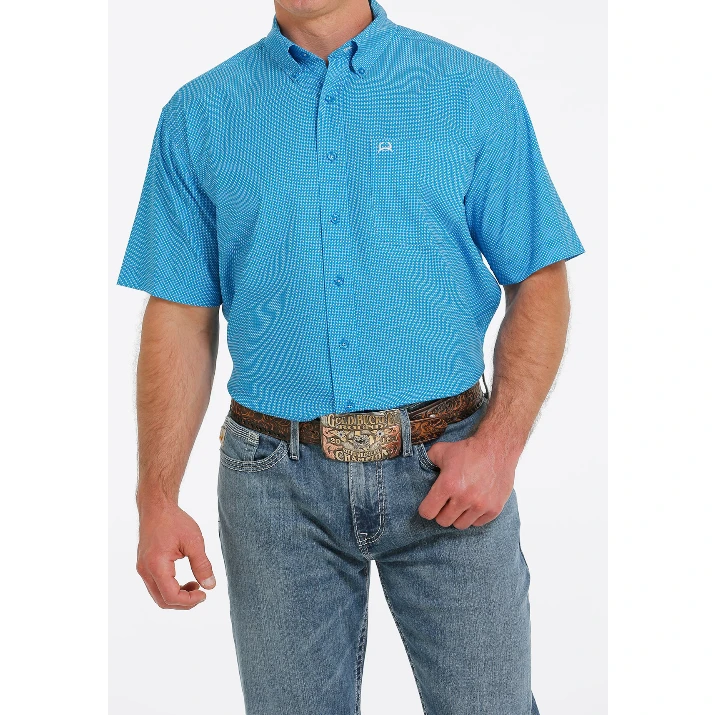 Cinch® Men's Arena Flex Dotted Blue Button Down Shirt MTW1704121 3 Cinch® Men's Arena Flex Dotted Blue Button Down Shirt MTW1704121