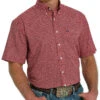 Cinch Men's Arenaflex Red Diamond Print Button Up Shirt MTW1704126 -RodeoGearShop MTW1704126 1