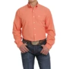 Cinch® Men's Athletic Solid Coral Button Down Shirt MTW1862015 -RodeoGearShop MTW1862015