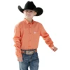 Cinch® Youth Boy's Orange Geometric Button Up Shirt MTW7060298 -RodeoGearShop MTW7060299 1