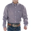 Cinch® Youth Boy's Purple Geometric Print Button Down Shirt MTW7060300 1 Cinch® Youth Boy's Purple Geometric Print Button Down Shirt MTW7060300 -RodeoGearShop MTW7060300