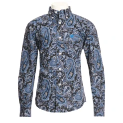 Cinch® Boy's Paisley Navy Button Down Shirt MTW7060305
