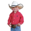 Cinch® Infant Boy's Geometric Red & Blue Button Down Shirt MTW7062284 -RodeoGearShop MTW7062284