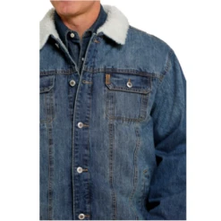 Cinch® Men's Denim Concealed Carry Trucker Jacket MWJ1074006 -RodeoGearShop MWJ1074006 4 1