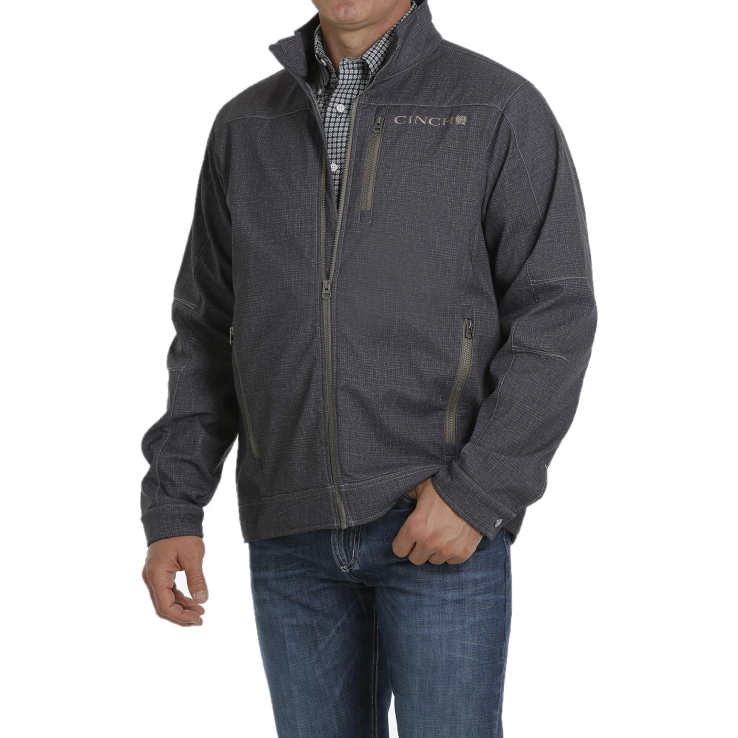 Cinch Men's Textured Bonded Navy Jacket MWJ1086008 3 Cinch Men's Textured Bonded Navy Jacket MWJ1086008