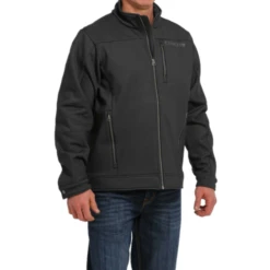 Cinch® Men's Black Textured Bonded Jacket MWJ1086010 -RodeoGearShop MWJ1086010 1