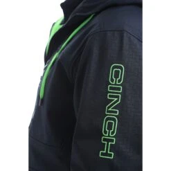 Cinch Men's Black Logo Softshell Hooded Bonded Jacket MWJ1524001 -RodeoGearShop MWJ1524001 5