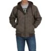 Cinch Men's Bonded Printed Brown Hooded Jacket MWJ1525002 -RodeoGearShop MWJ15250021 1