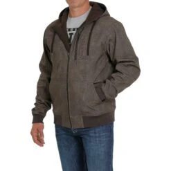 Cinch Men's Bonded Printed Brown Hooded Jacket MWJ1525002 -RodeoGearShop MWJ15250021 3