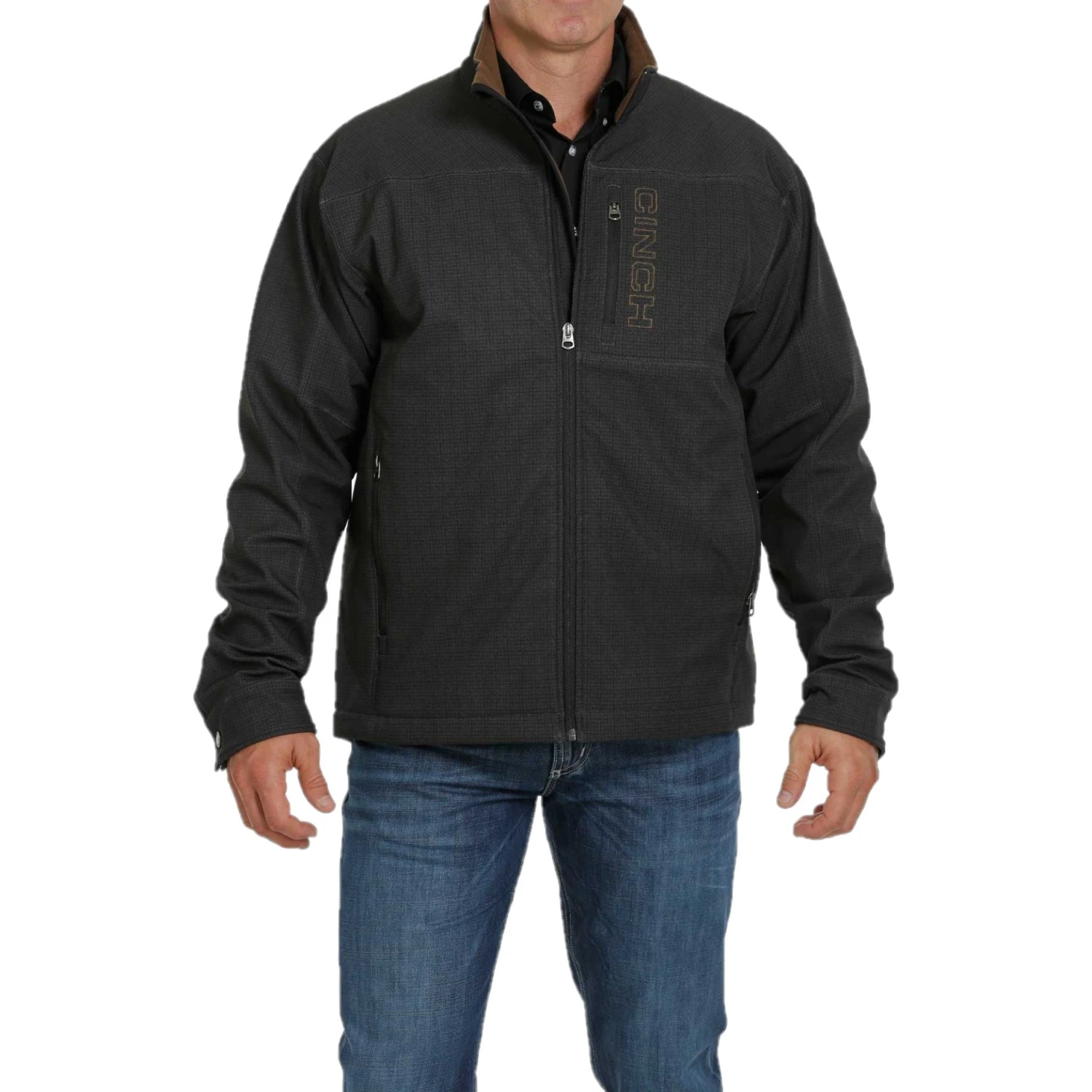 Cinch Men's Concealed Carry Black & Tan Bonded Logo Jacket MWJ1537002 3 Cinch Men's Concealed Carry Black & Tan Bonded Logo Jacket MWJ1537002