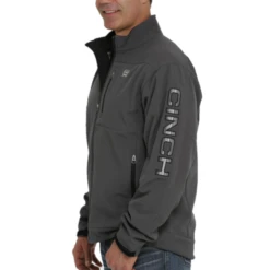 Cinch® Men's Grey Logo Softshell Bonded Jacket MWJ1567002 -RodeoGearShop MWJ1567002 2
