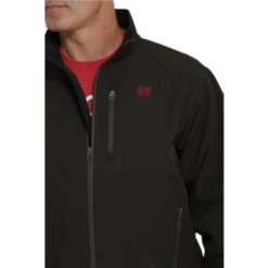 Cinch® Men's Solid Brown Logo Softshell Bonded Jacket MWJ1567003 -RodeoGearShop MWJ1567003 3 1