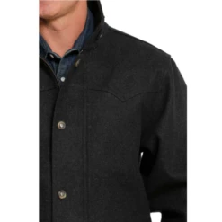 Cinch® Men's Charcoal Wooly Ranch Coat MWJ1571001 -RodeoGearShop MWJ1571001 5