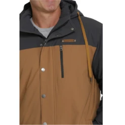 Cinch® Men's Brown Lined Color Block Ski Coat MWJ1574001 -RodeoGearShop MWJ1574001 3