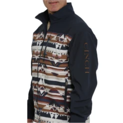 Cinch® Men's Aztec Printed Navy Bonded Jacket MWJ1583001 -RodeoGearShop MWJ1583001 3 1