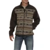 Cinch® Men's Aztec Printed Brown Bonded Softshell Jacket MWJ1583002 -RodeoGearShop MWJ1583002