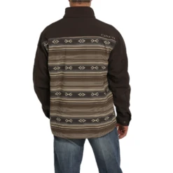 Cinch® Men's Aztec Printed Brown Bonded Softshell Jacket MWJ1583002 -RodeoGearShop MWJ1583002 2