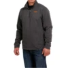 Cinch® Men's 1/4 Zip Solid Charcoal Pullover MWK1080009 -RodeoGearShop MWK1080009 1
