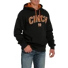 Cinch® Men's Black Logo Pullover Fleece Hoodie MWK1206023 1 Cinch® Men's Black Logo Pullover Fleece Hoodie MWK1206023 -RodeoGearShop MWK1206023b