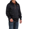 Cinch® Men's 1/4 Zip Tech Navy & Orange Pullover Hoodie MWK1240001 2 Cinch® Men's 1/4 Zip Tech Navy & Orange Pullover Hoodie MWK1240001 -RodeoGearShop MWK1240001