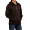 Cinch® Men's American Flag Brown 1/4 Zip Pullover MWK1240002 1 Cinch® Men's American Flag Brown 1/4 Zip Pullover MWK1240002 -RodeoGearShop MWK1240002 1