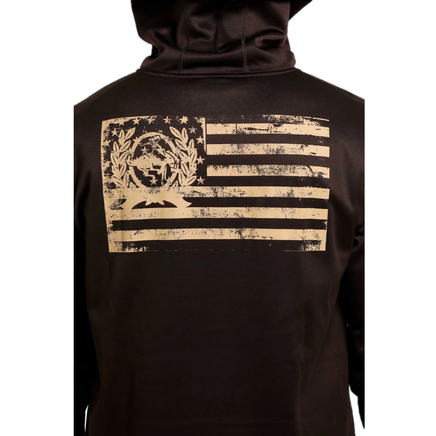 Cinch® Men's American Flag Brown 1/4 Zip Pullover MWK1240002 6 Cinch® Men's American Flag Brown 1/4 Zip Pullover MWK1240002 - Image 4