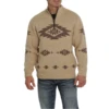 Cinch® Men's Khaki Brown 1/4 Zip Pullover MWK1560002 -RodeoGearShop MWK1560002a